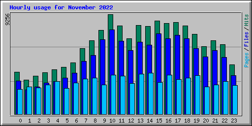 Hourly usage for November 2022