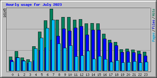 Hourly usage for July 2023