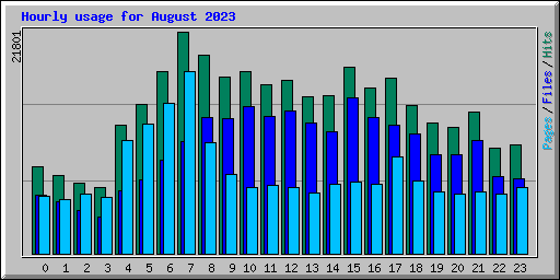 Hourly usage for August 2023